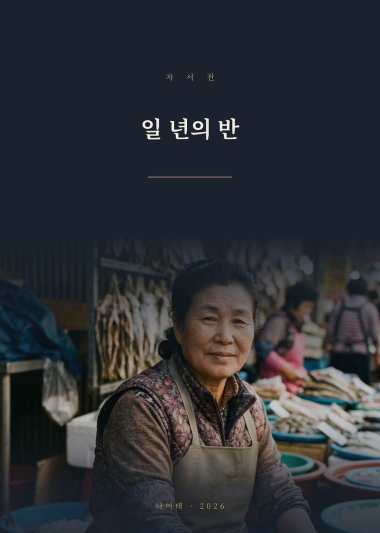 나이테로 만든 견본 자서전 「일 년의 반」 표지